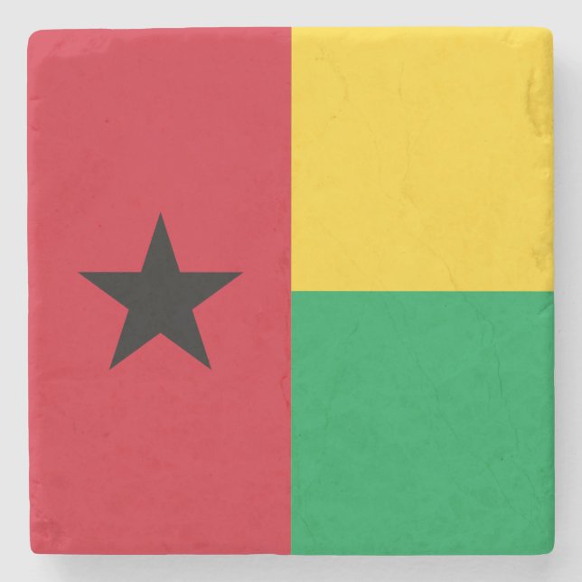 Guinea Bissau Flagga Stenunderlägg (Framsidan)