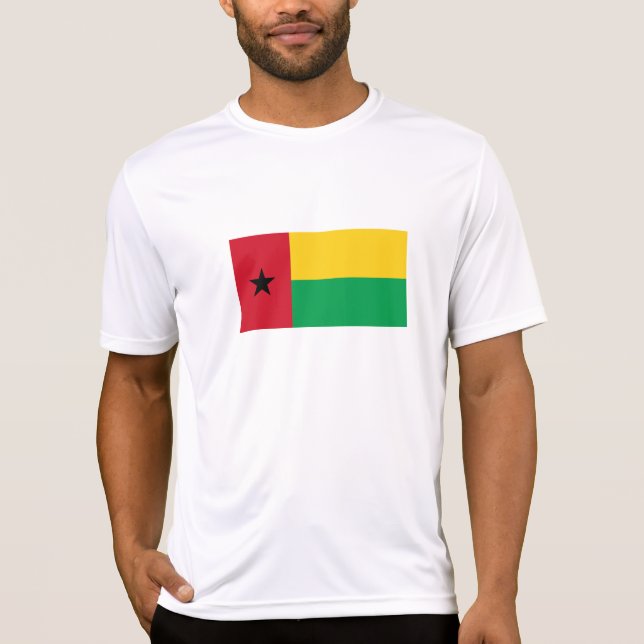 Guinea Bissau Flagga T Shirt (Framsida)
