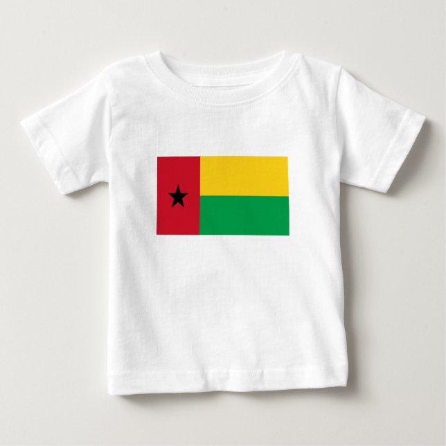 Guinea Bissau Flagga T Shirt (Framsida)