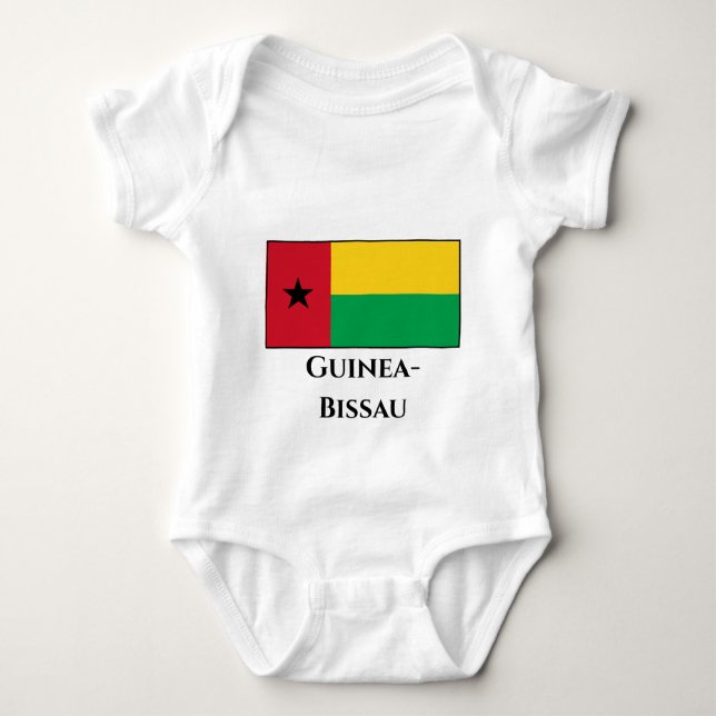 Guinea-Bissau Flagga T Shirt (Framsida)
