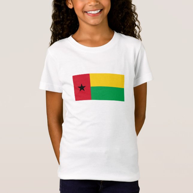 Guinea Bissau Flagga T Shirt (Framsida)