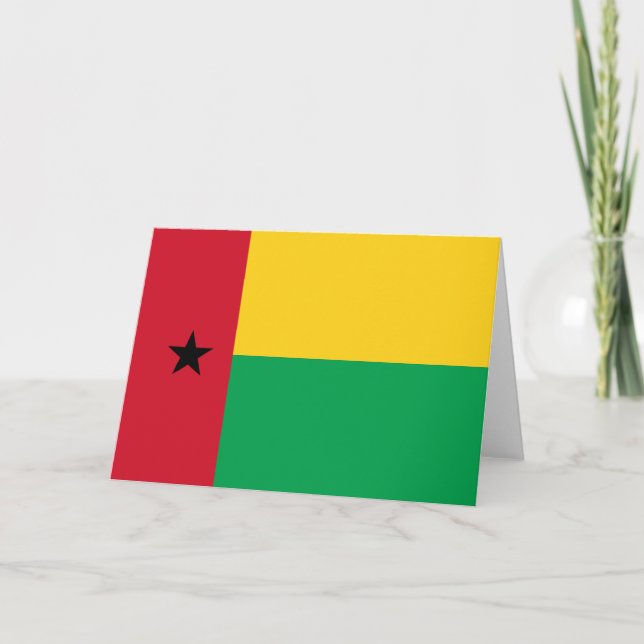 Guinea-Bissau flagga Tack Kort (Framsida)