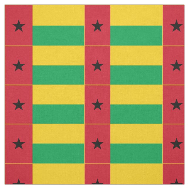 Guinea Bissau flagga Tyg (Provkarta)