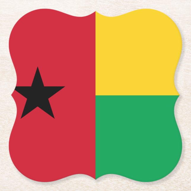 Guinea-Bissau Flagga Underlägg Papper (Framsida)