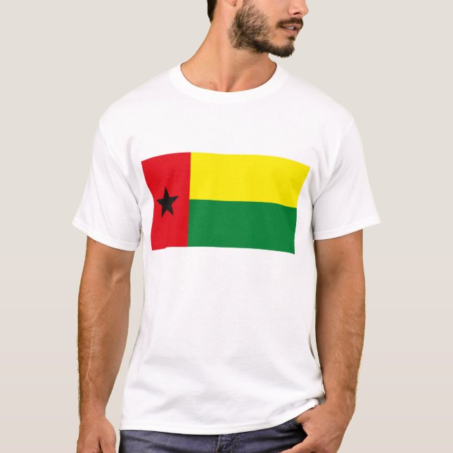 Guinea Bissau flaggaT-tröja Tee (Framsida)