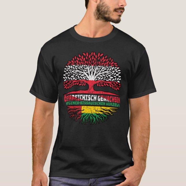 Guinea-Bissau Guinea-Bissauisch Österreich T Shirt (Framsida)