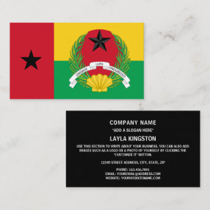 Guinea-Bissau-Guinean Flagga & Emblem, Guinea-Biss Visitkort
