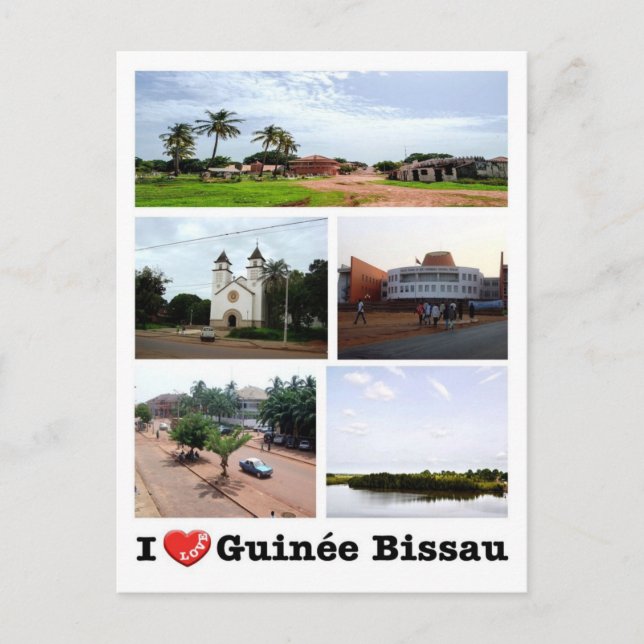 Guinea-Bissau - I Kärlek Guinée Bissau - Vykort (Framsida)
