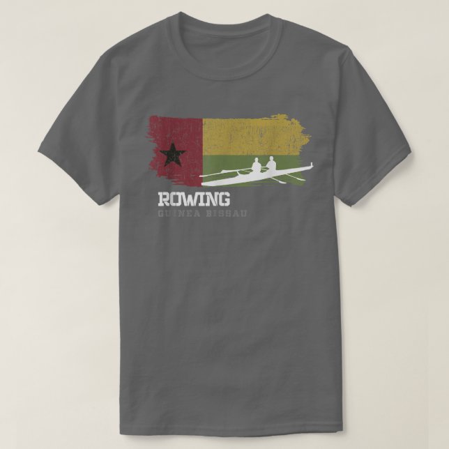 Guinea Bissau Rowing Team Rower Oarsmen Rowing  T Shirt (Design framsida)