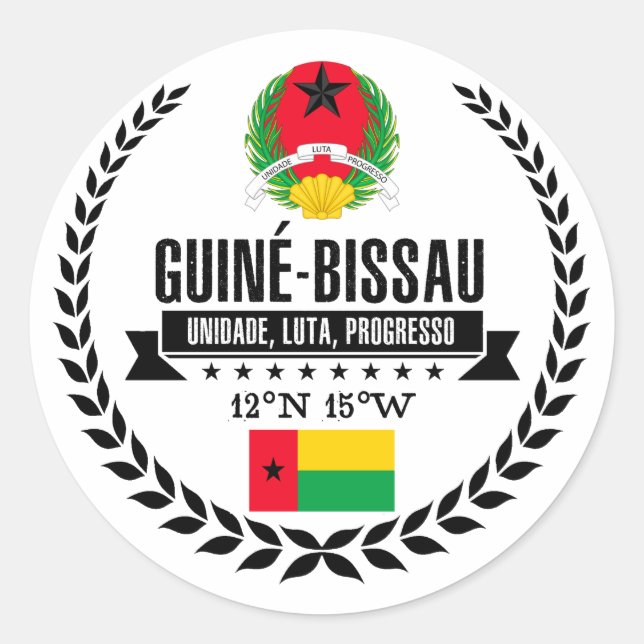 Guinea-Bissau Runt Klistermärke (Framsida)