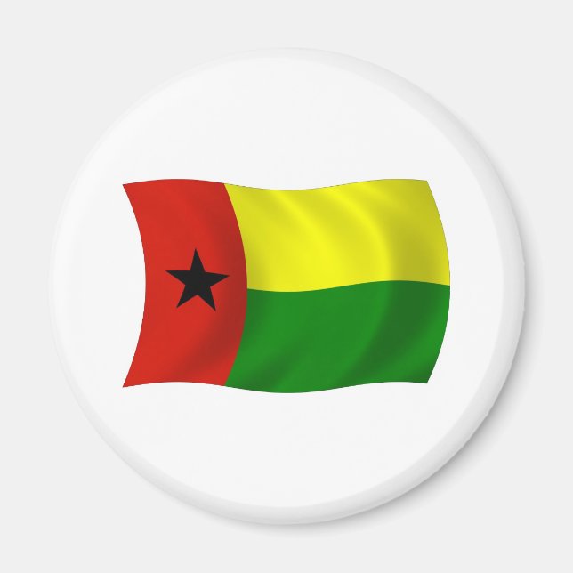 Guinea-Bissaus flagga Magnet (Framsidan)