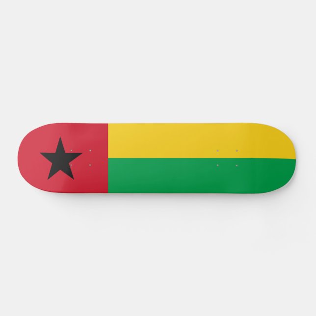 Guinea-Bissaus flagga Mini Skateboard Bräda 18,5 Cm (Horz)