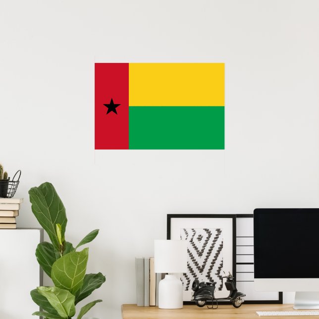 Guinea-Bissaus flagga Poster (Hemmakontoret)