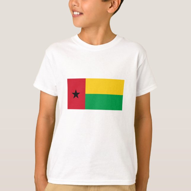 Guinea-Bissaus flagga T Shirt (Framsida)