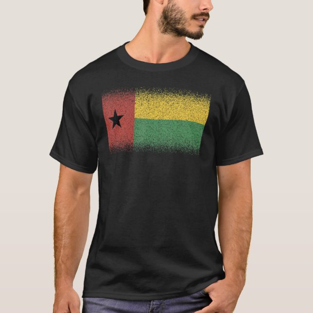 Guinea-Bissaus för manar Flagga T Shirt (Framsida)