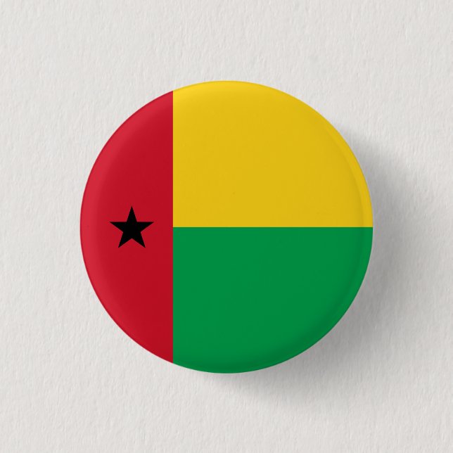 Guinea-Bissaus nationella Flagga Knapp (Framsida)