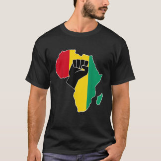 Guinea Conakry Flagga Afrika Karta Rasta Färg Raze T Shirt