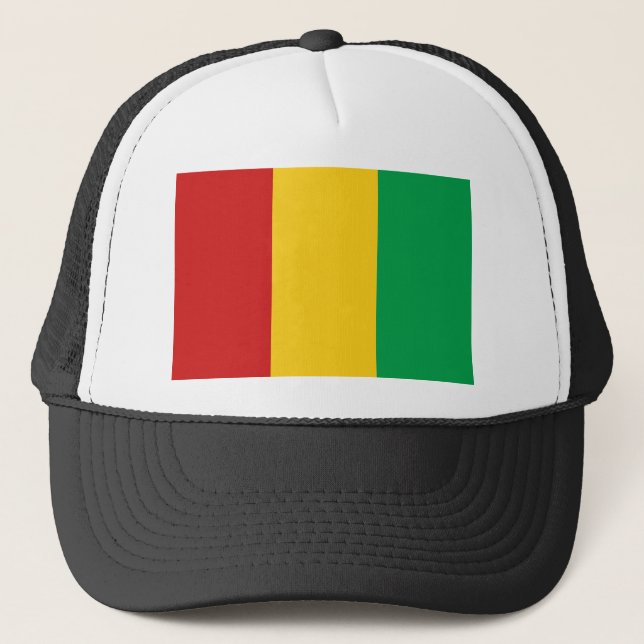 Guinea-Conakry Flagga Hat Truckerkeps (Framsida)