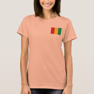 Guinea-Conakry Flagga + Karttröja T Shirt