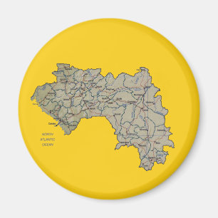 Guinea-Conakry kartamagnet Magnet