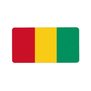 Guinea flagga adressetikett