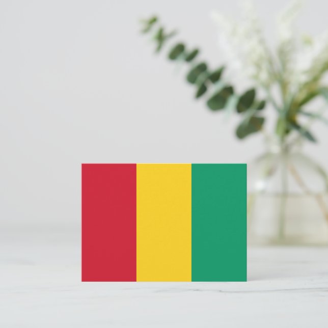 Guinea flagga anteckningskort (Stående Fram)