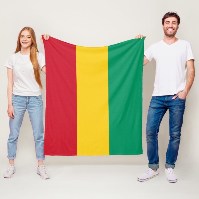 Guinea flagga fleecefilt (På plats)