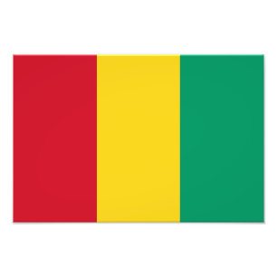 Guinea Flagga Fototryck