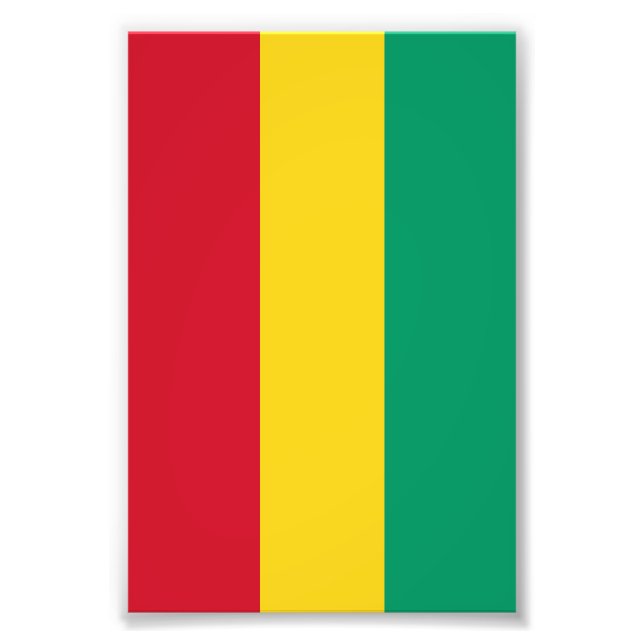Guinea flagga fototryck (Framsidan)