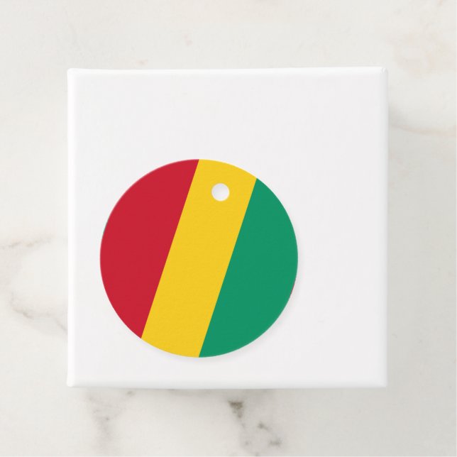 Guinea flagga gåvor etiketter (På plats)