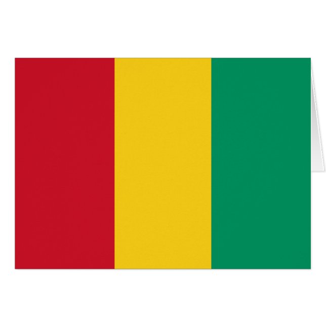 Guinea Flagga Hälsningskort (Framsidan Horizontal)