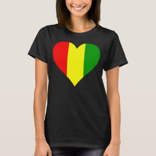 Guinea Flagga Heart Guinea Kärlek Guinea T Shirt