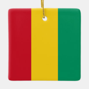 Guinea Flagga Julgransprydnad Keramik