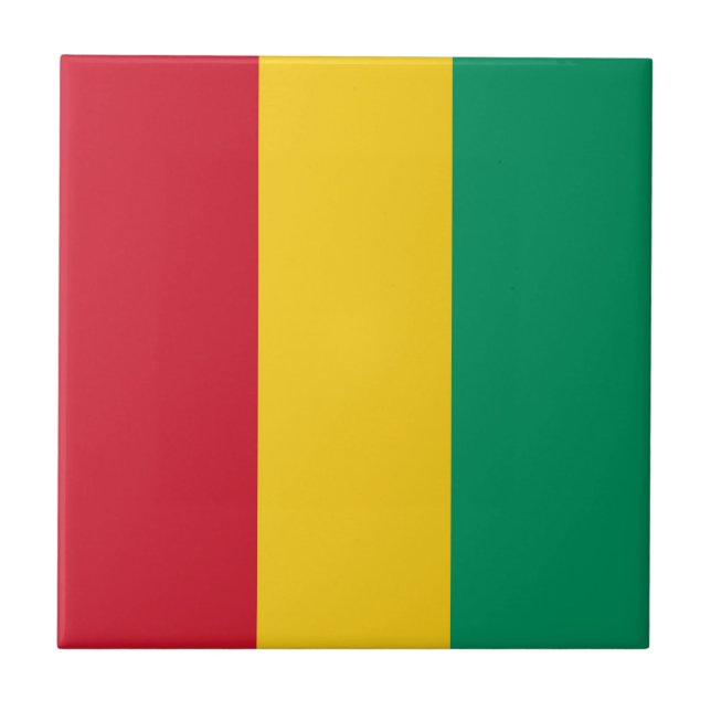 Guinea flagga kakelplatta (Framsidan)
