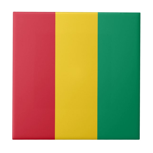 Guinea Flagga Kakelplatta (Framsidan)