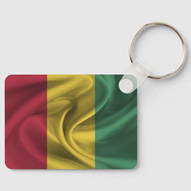 Guinea Flagga Keychain Nyckelring (Framsida)