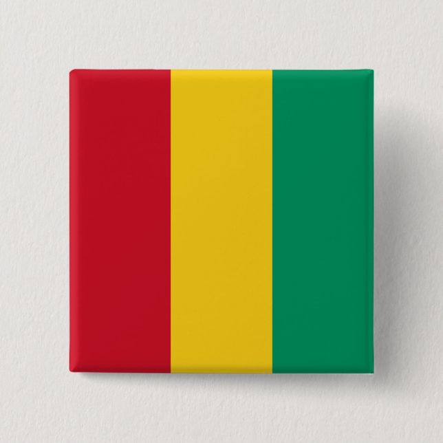 Guinea Flagga Knapp (Framsida)