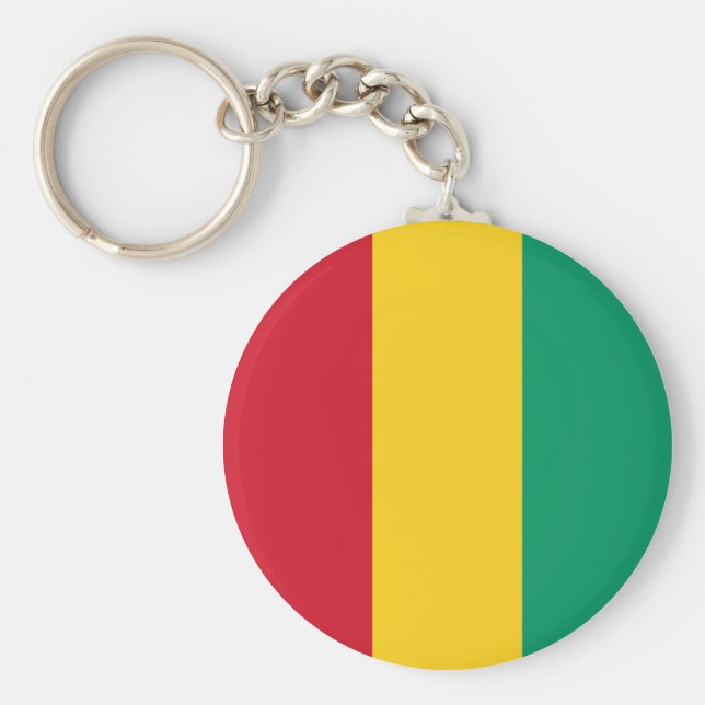 Guinea Flagga Nyckelring (Framsidan)