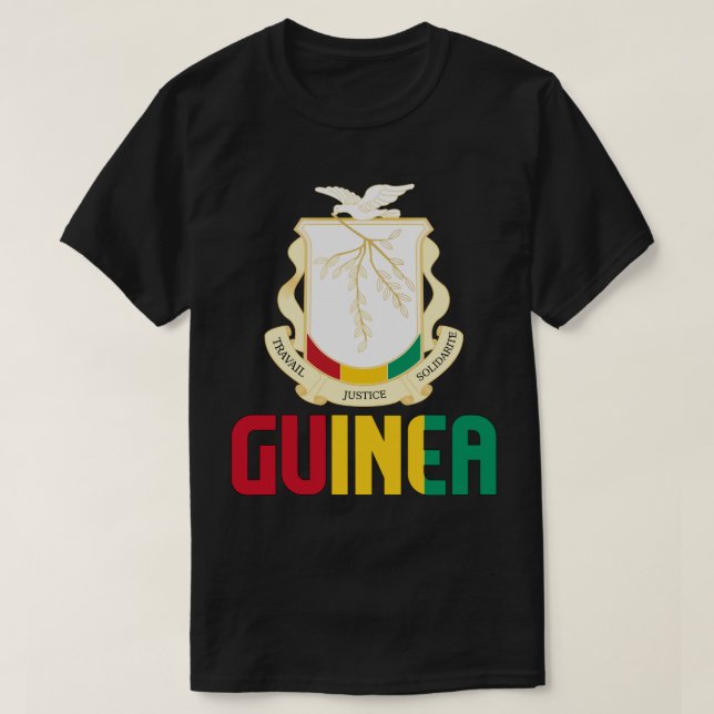 Guinea-Flagga och Jacka av Arm Patriotic T Shirt (Design framsida)