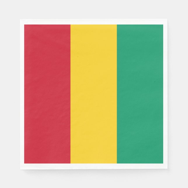 Guinea Flagga Pappersservett (Framsidan)