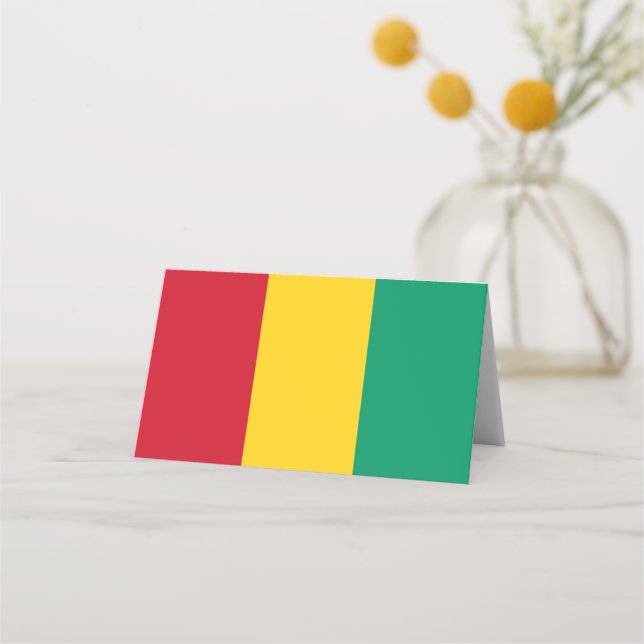Guinea flagga placeringskort (Framsida)