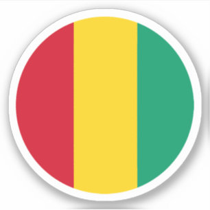 Guinea Flagga Round Sticker Klistermärken