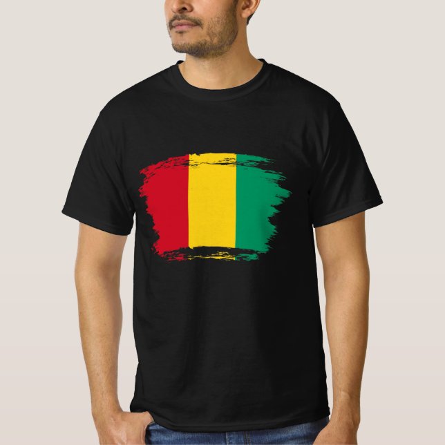 Guinea flagga t shirt (Framsida)