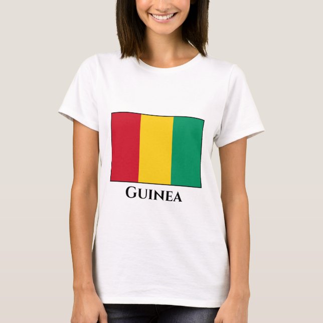 Guinea Flagga T Shirt (Framsida)