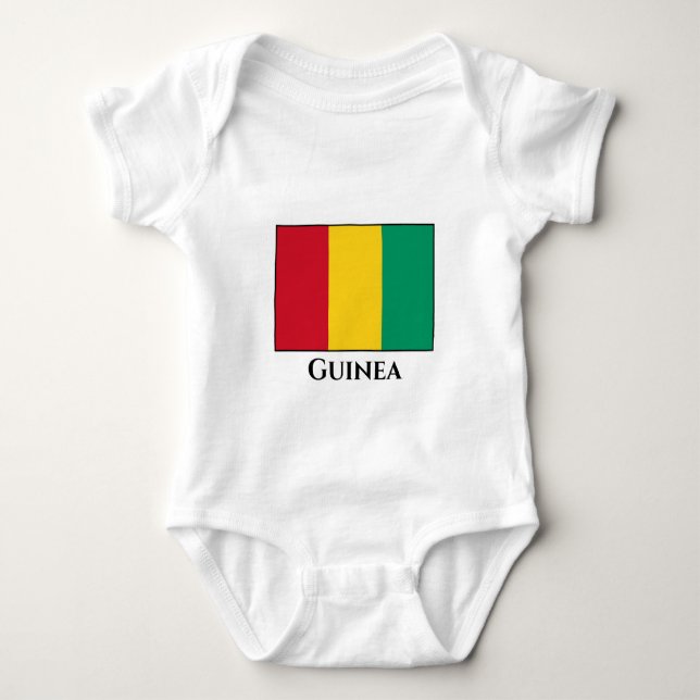 Guinea Flagga T Shirt (Framsida)