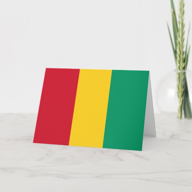 Guinea flagga tack kort (Framsida)