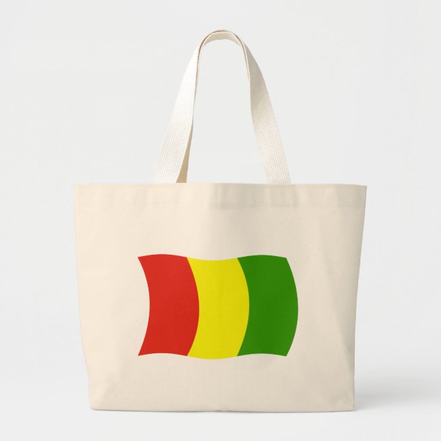 Guinea Flagga Tote Bag Jumbo Tygkasse (Framsidan)