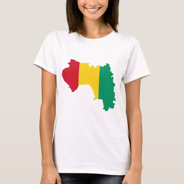 Guinea flaggakarta GN T Shirt (Framsida)