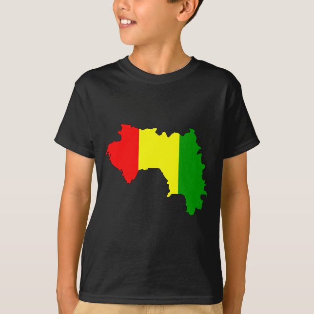Guinea flaggakarta t-shirt (Framsida)