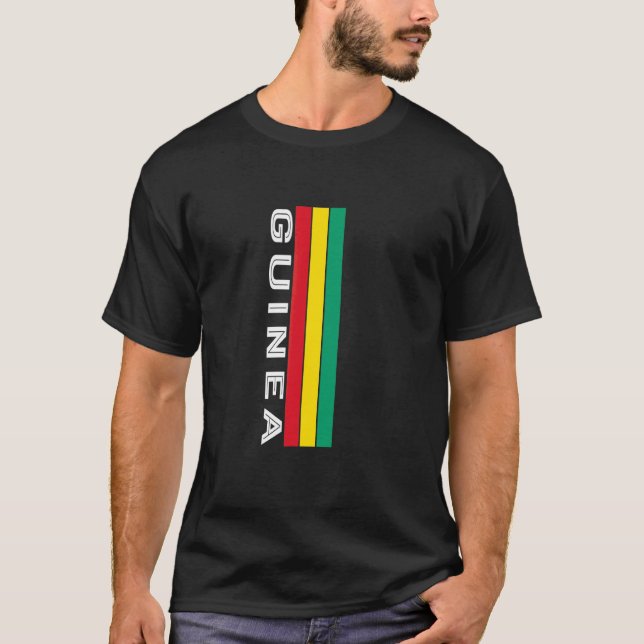 Guinea flaggfärger t shirt (Framsida)